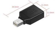 Удлинитель Mini Displayport прямой папа на Displayport мама 
