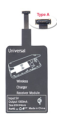 QI-адаптер для беспроводной зарядки Универсальный под разъем micro usb (Type A)