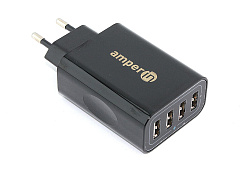 Блок питания (сетевой адаптер) Amperin 4-port USB*5V 2.4A (YDS-TC028-4-0-0) black