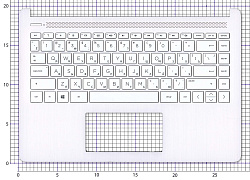 Топкейс для HP 14S-DQ 14S-FQ белый с подсветкой