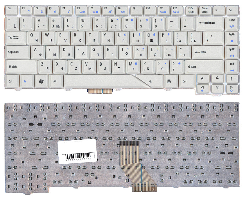 Клавиатура для ноутбука Acer Aspire 4520 4720 5520 5720 белая