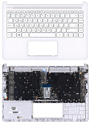 Топкейс для HP 14S-DQ 14S-FQ белый с подсветкой