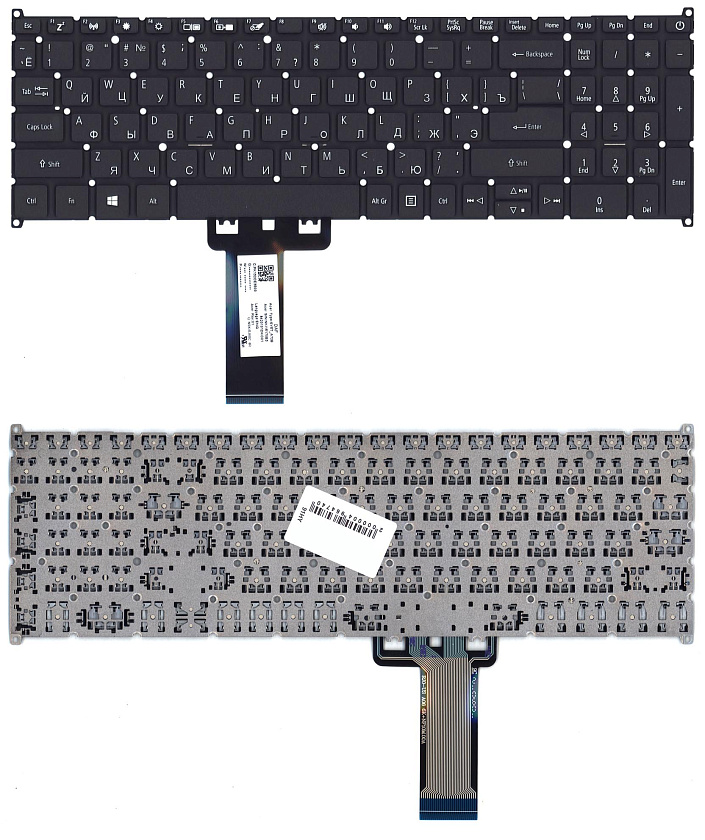 Клавиатура для ноутбука Acer Aspire 3 A317-51 черная