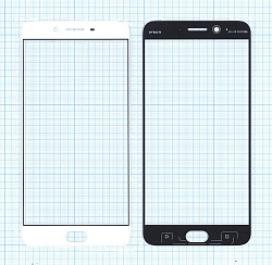 Cтекло для Oppo R9s Plus белое