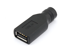 Переходник 5,5х2,5 на USB Type A мама